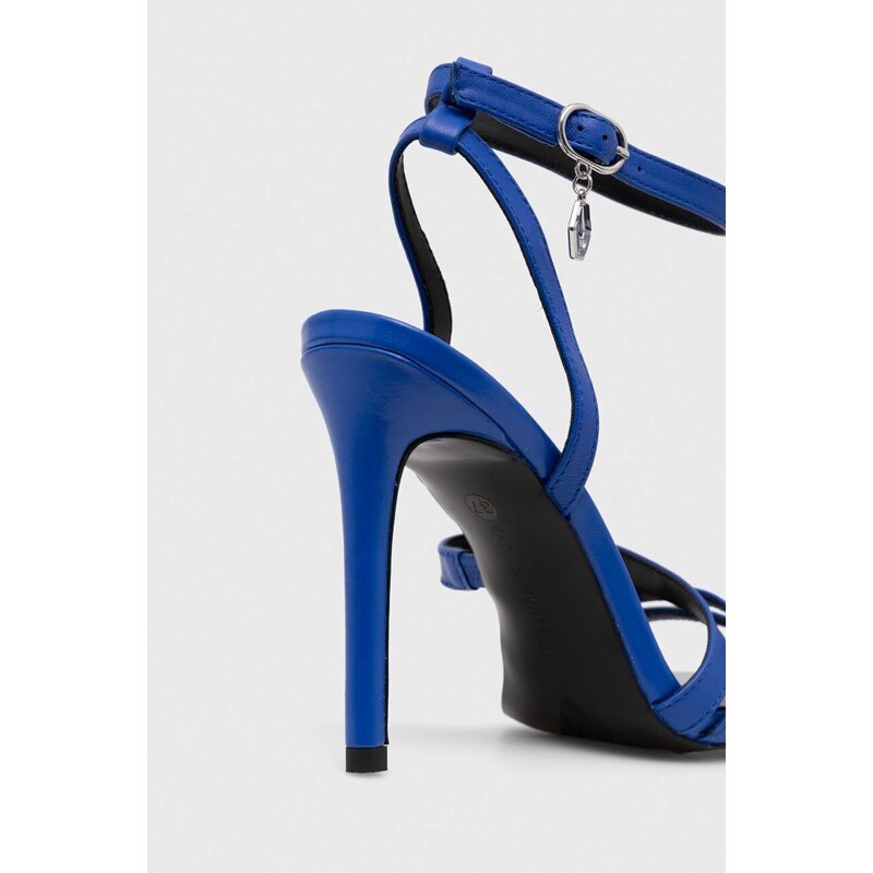 Karl Lagerfeld Jeans sandali in pelle MANOIR colore blu KLJ30001