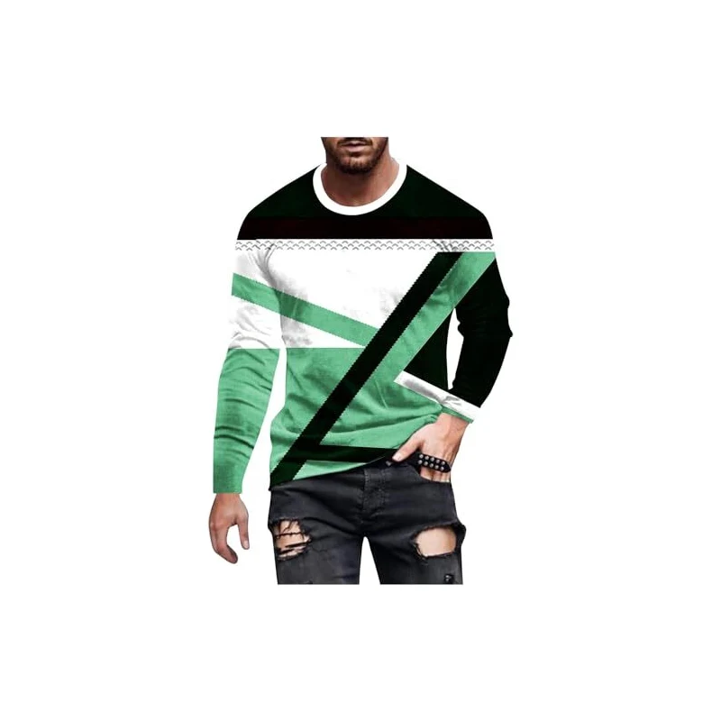 Camicie da donna a maniche lunghe a righe girocollo top vestibilità ampia maglietta casual a blocchi di colore pullover top vestiti autunnali camicia