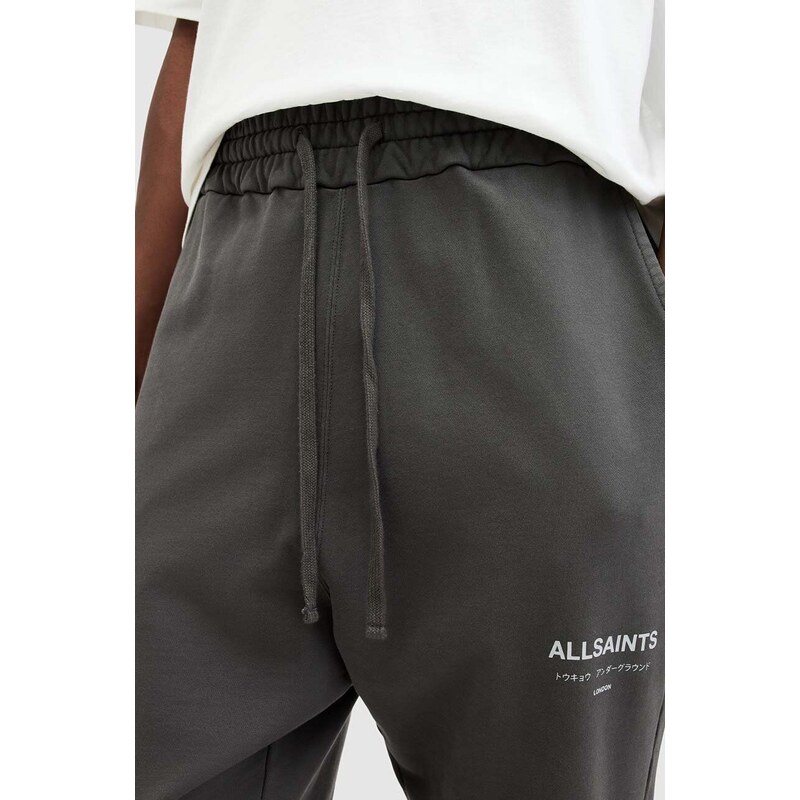 AllSaints pantaloni da jogging in cotone UNDERGROUND colore grigio