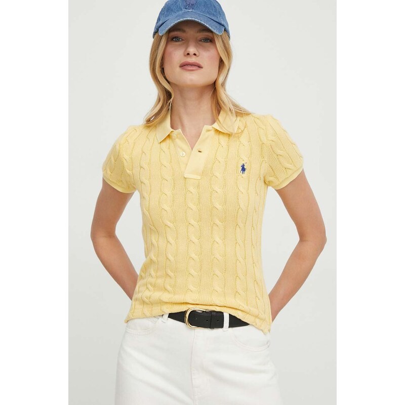 Polo Ralph Lauren polo in cotone colore giallo