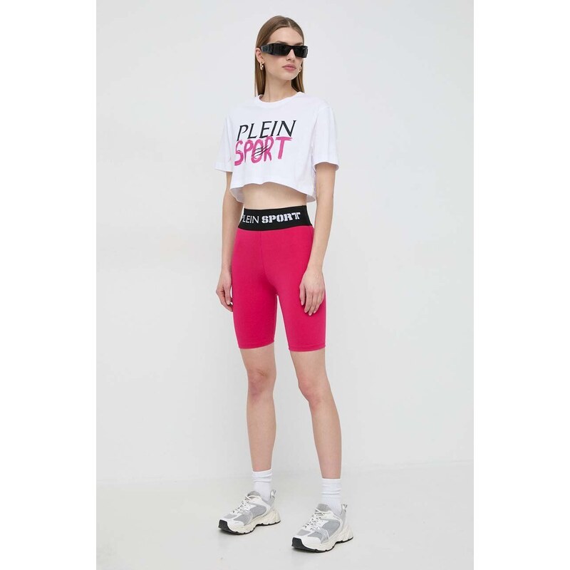 PLEIN SPORT pantaloncini donna colore rosa
