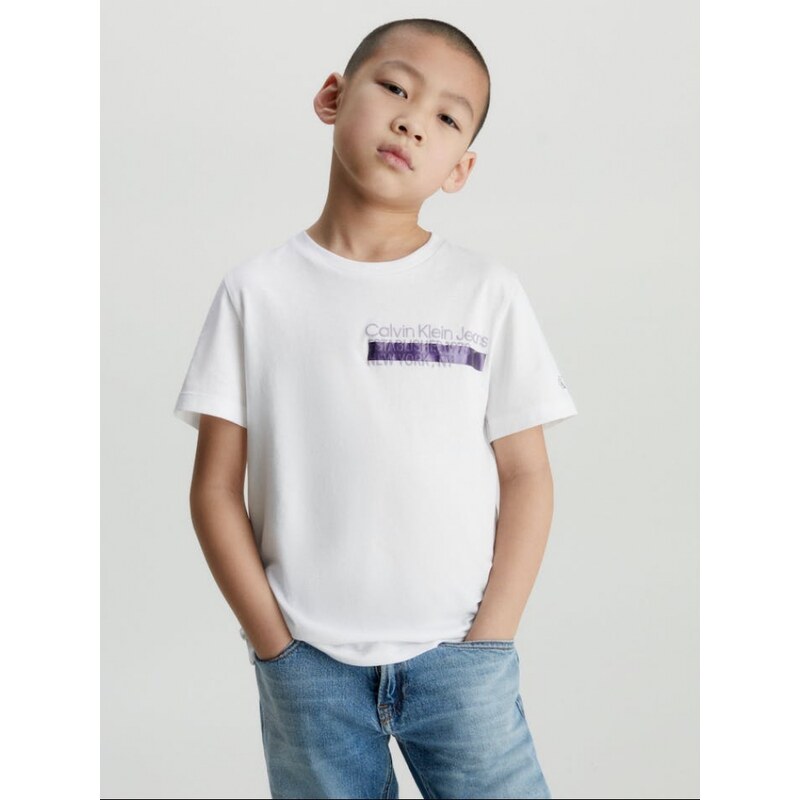 Calvin Klein JeansT-shirt manica corta donna stampa logo bianco main image 1