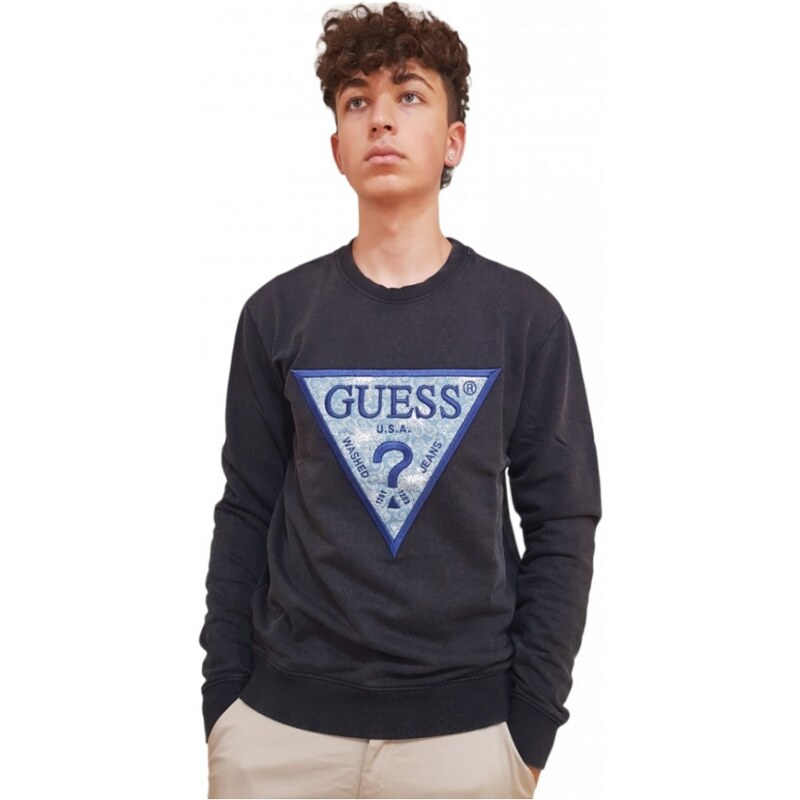 felpa guess nera donna