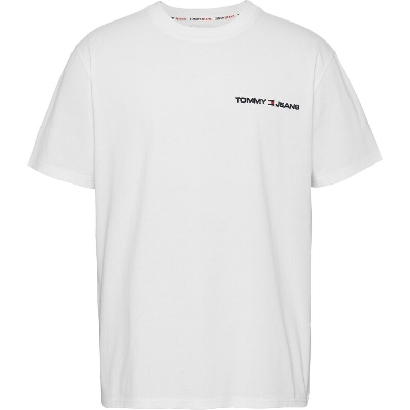 Tommy Hilfiger T-shirt bianca con logo a bandierina ricamato ASOS