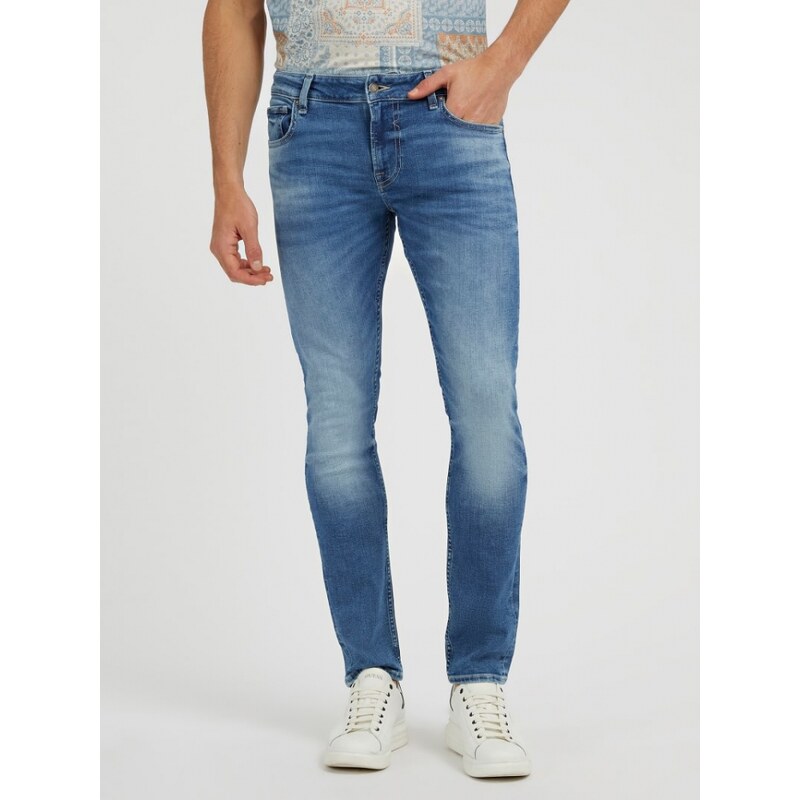 DIESEL 085AU D-Istort-SP Jeans Da Uomo W30/L32 Super Skinny Stretch Blu