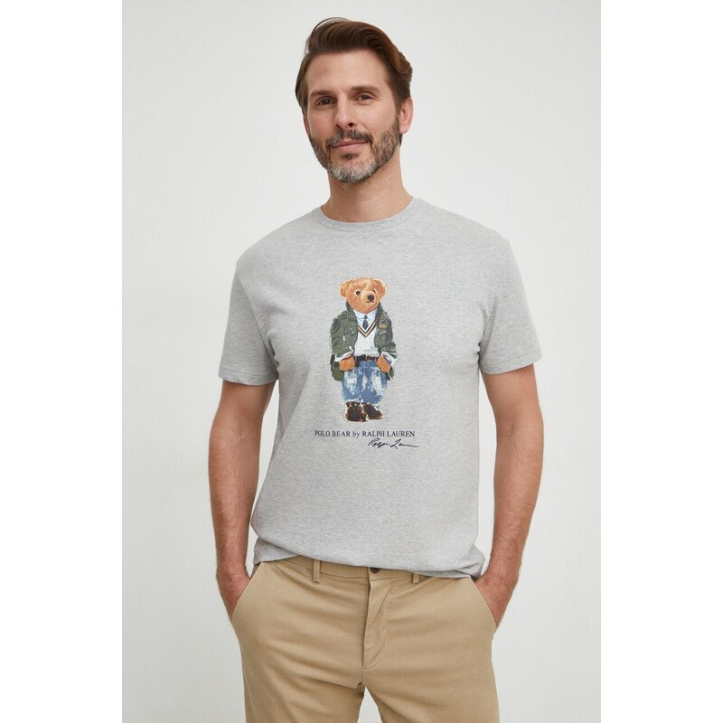 Polo Ralph Lauren t-shirt in cotone uomo colore grigio