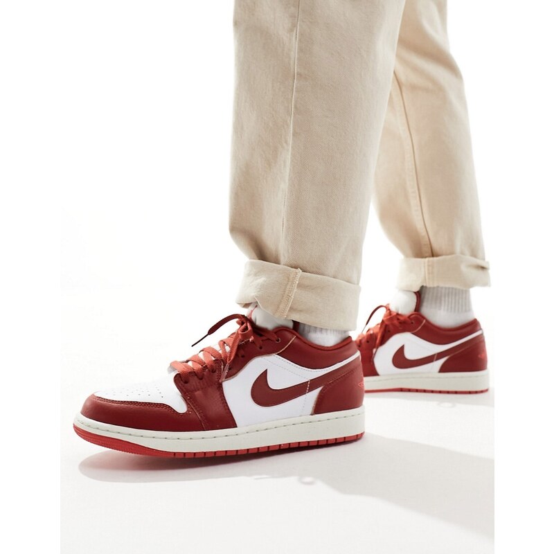 Air Jordan - 1 SE Low - Sneakers basse bianche e rosse-Bianco
