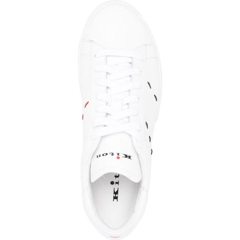 Kiton Sneaker in pelle bianca