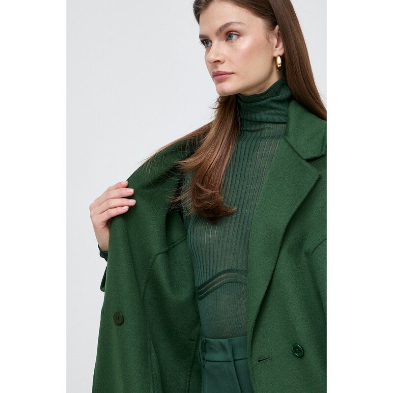 Patrizia Pepe cappotto in lana colore verde