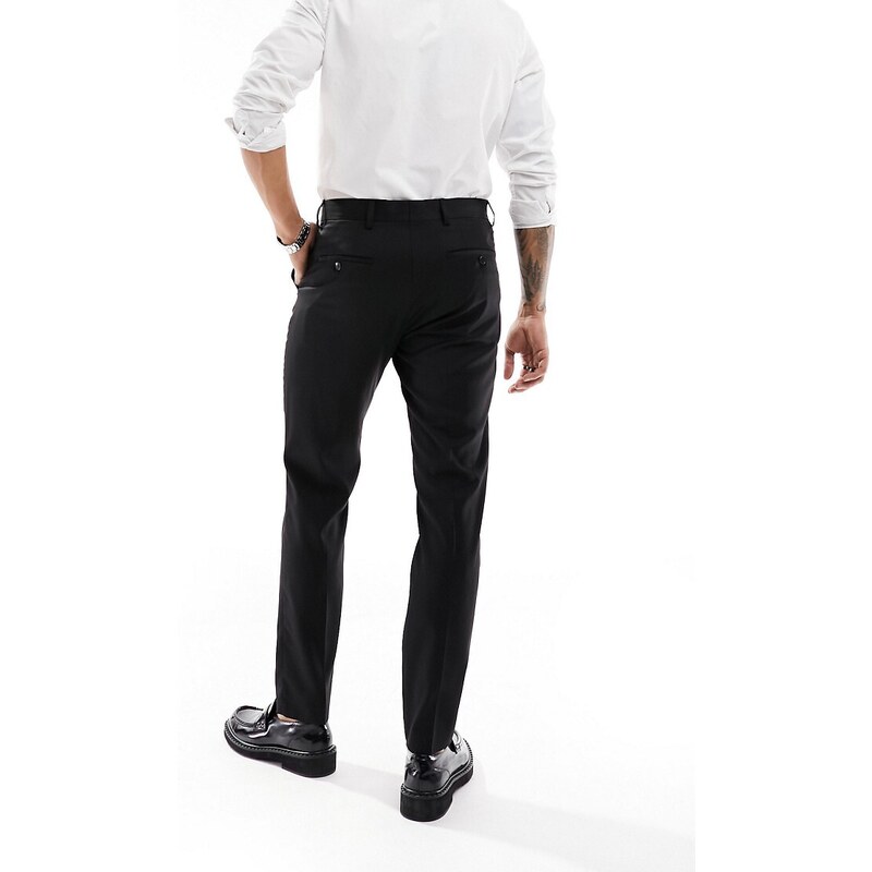 Selected Homme - Pantaloni da abito slim neri-Nero