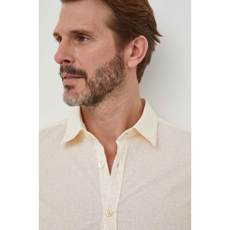 United Colors of Benetton camicia in cotone uomo colore beige