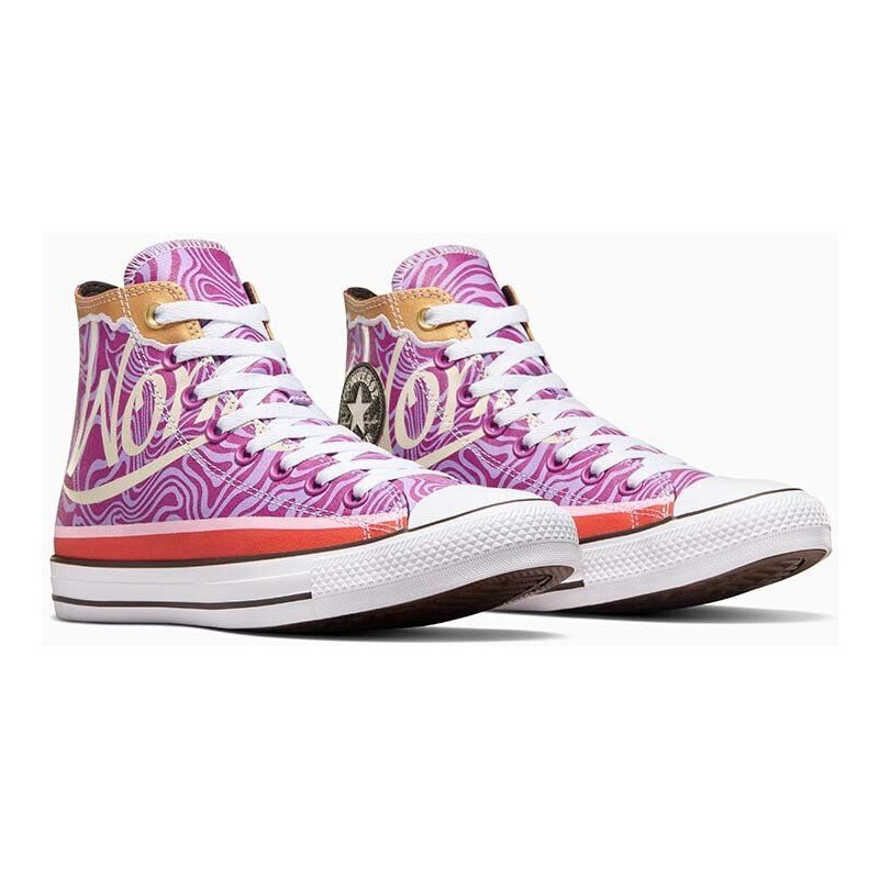 Converse scarpe da ginnastica Converse x Wonka Chuck Taylor All Star Swirl colore violetto A08154C