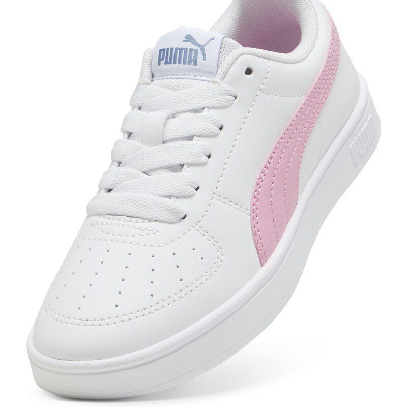 Sneakers bianche da ragazza con dettagli rosa Puma Rickie Jr
