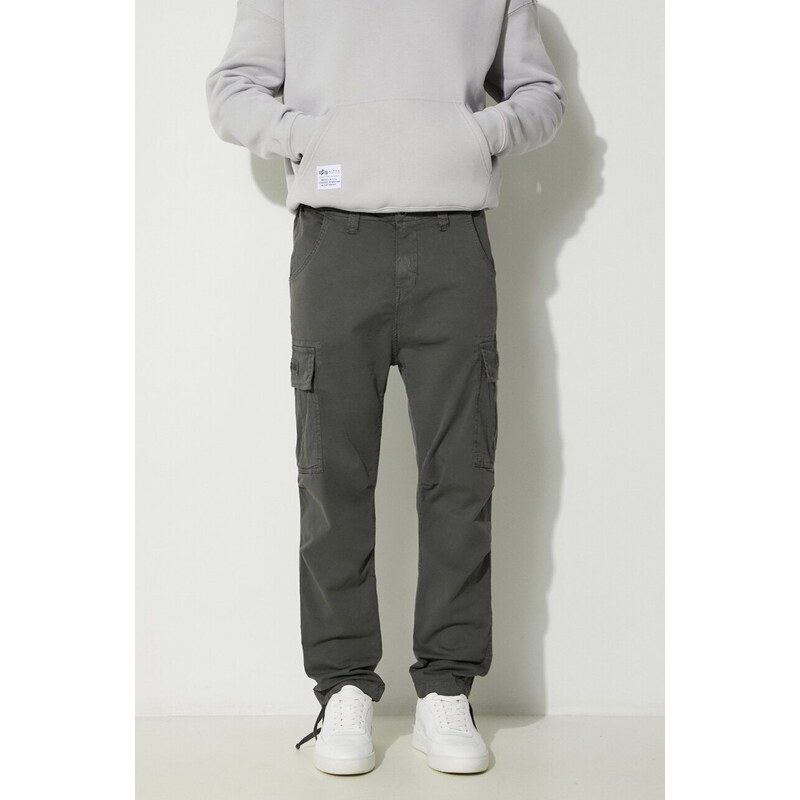 Alpha Industries pantaloni Squad Pant uomo colore grigio 188202