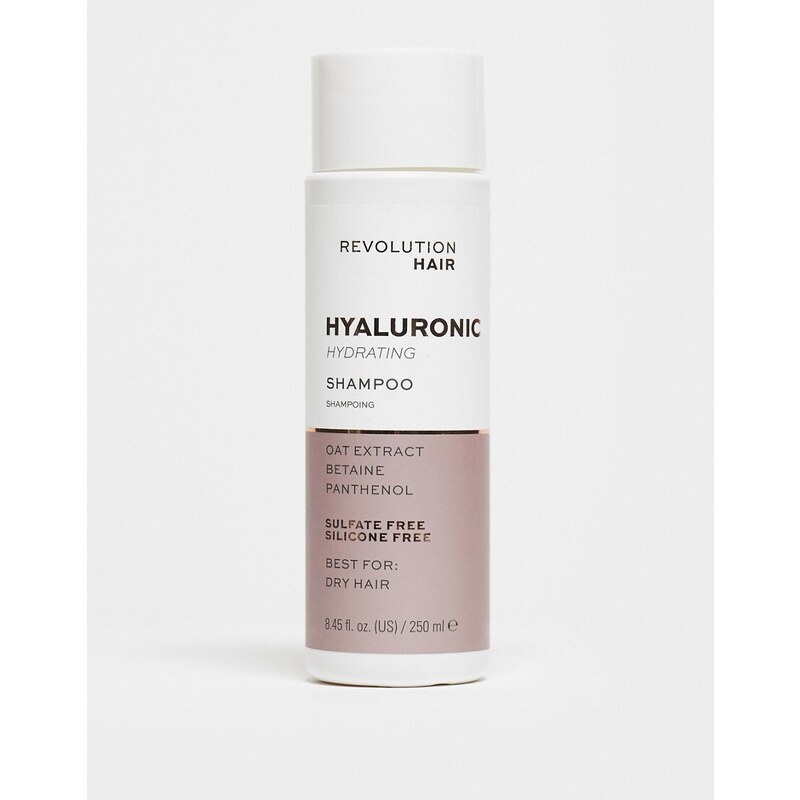 Revolution Hair - Shampoo idratante all'acido ialuronico per capelli secchi 250 ml-Nessun colore