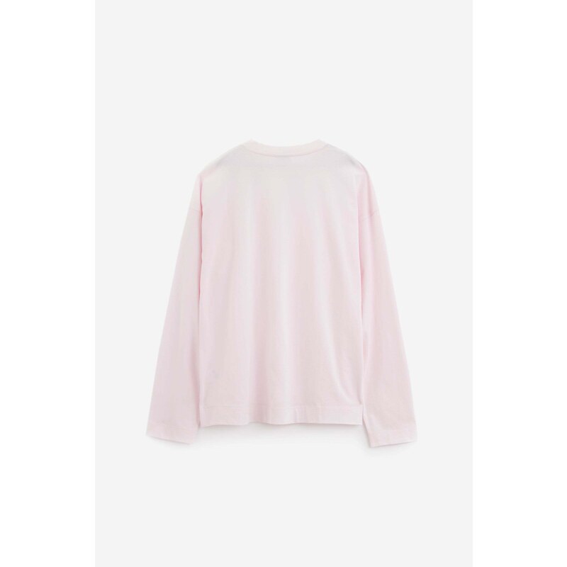 Dries Van Noten T-shirts a Manica Lunga HEGLAND in cotone rosa