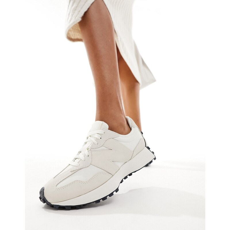 New Balance - 327 - Sneakers bianche e beige-Bianco