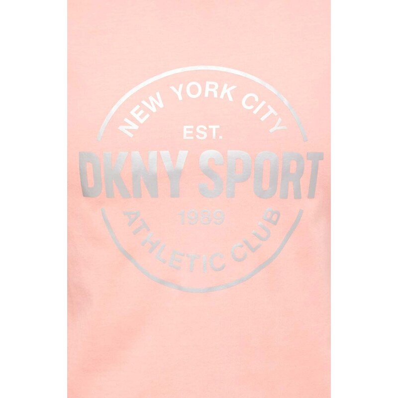 Dkny t-shirt in cotone donna colore rosa