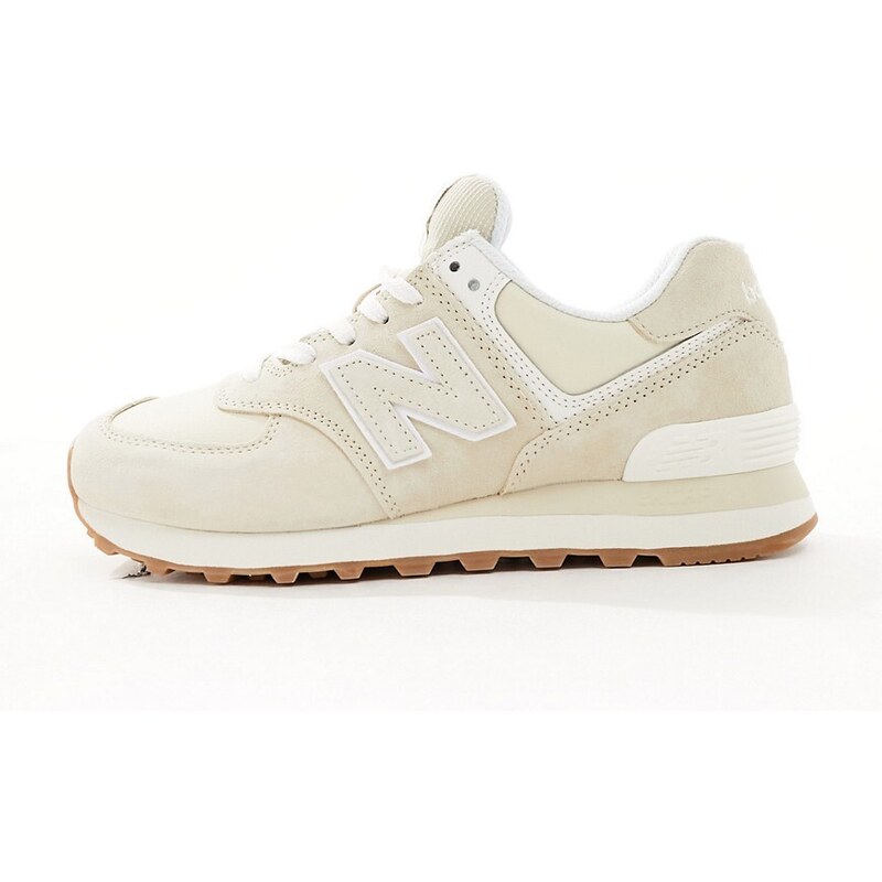 New Balance - 574 - Sneakers beige con suola in gomma-Neutro
