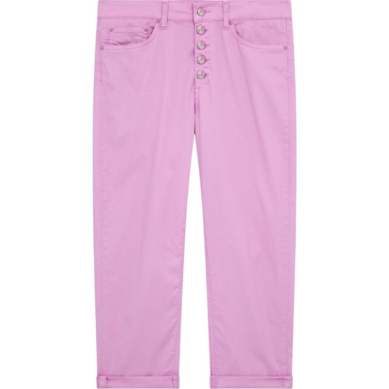 Dondup Jeans Koons donna rosa in gabardina di cotone