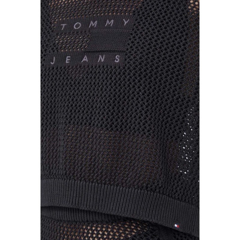Tommy Jeans maglione in cotone colore nero