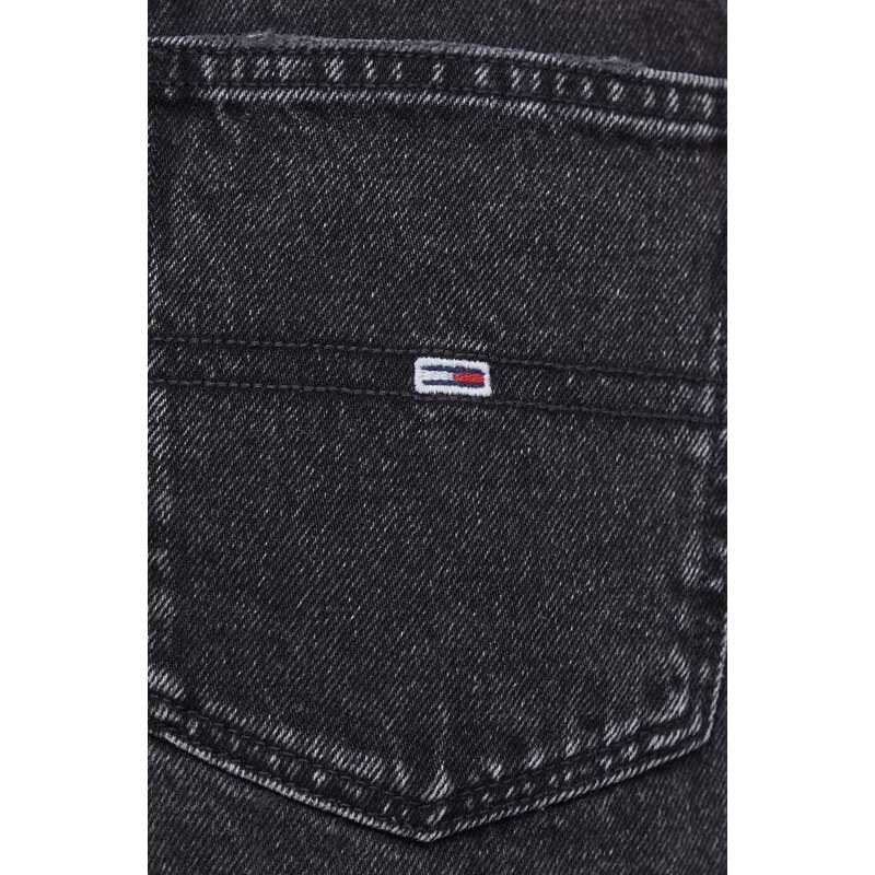 Tommy Jeans pantaloncini di jeans donna colore nero
