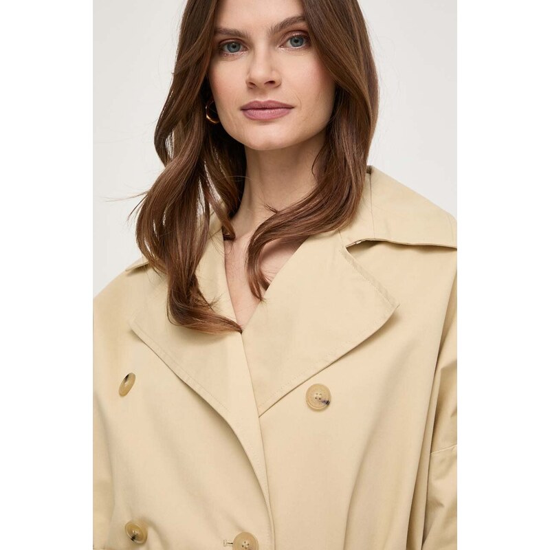 Patrizia Pepe cappotto in cotone colore beige