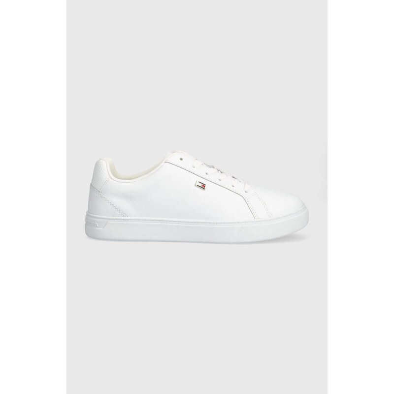 Tommy Hilfiger sneakers in pelle FLAG COURT SNEAKER colore bianco FW0FW08072