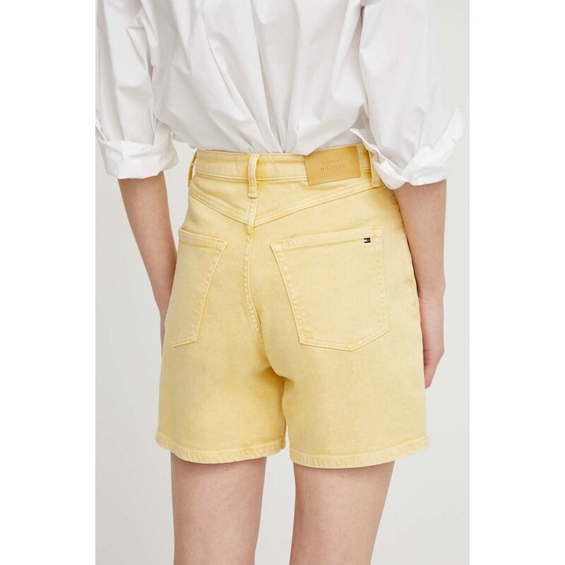 Tommy Hilfiger pantaloncini di jeans donna colore giallo