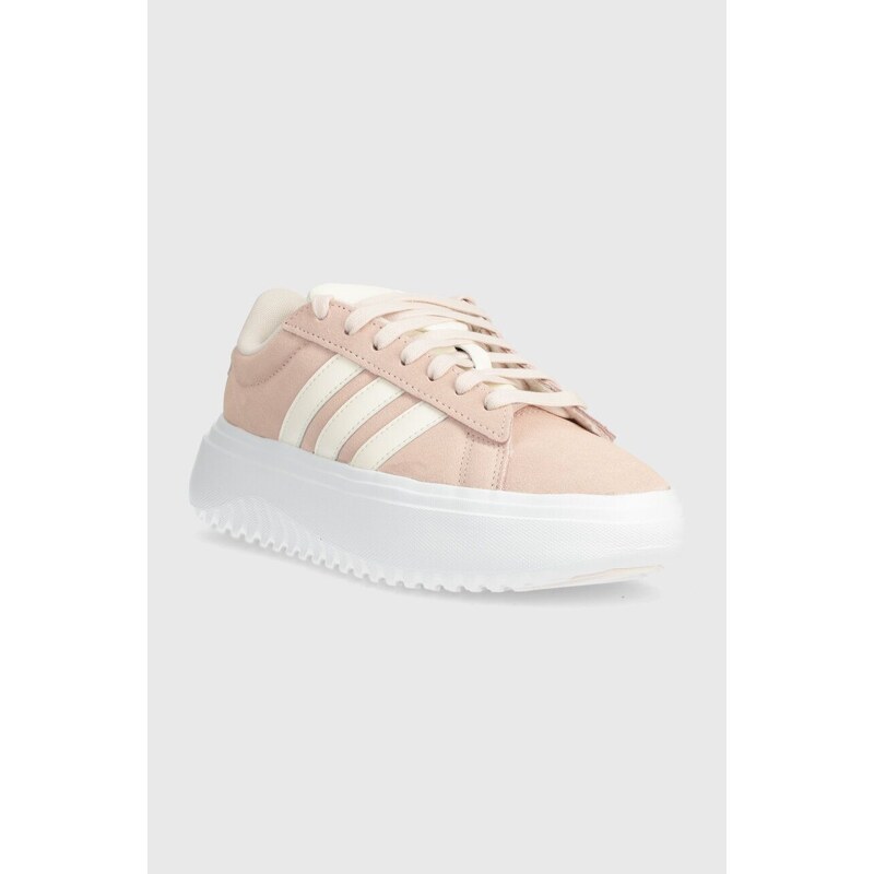 adidas sneakers in camoscio GRAND COURT colore rosa IE1104