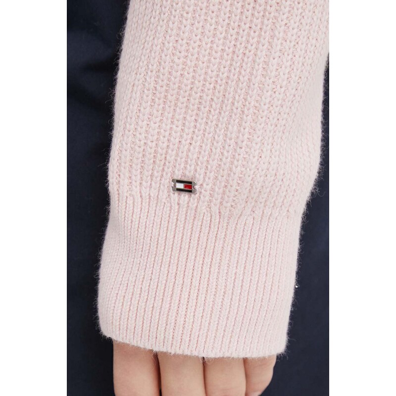 Tommy Hilfiger maglione in cotone colore rosa
