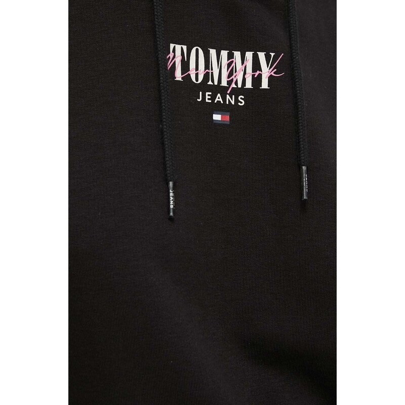Tommy Jeans felpa donna colore nero con cappuccio
