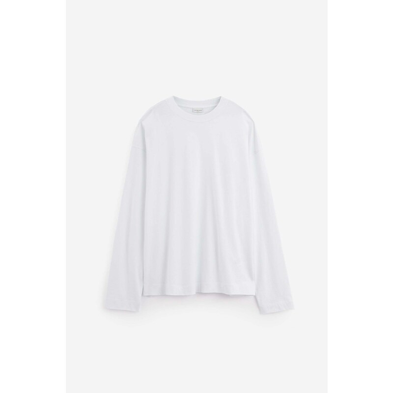 Dries Van Noten T-shirts a Manica Lunga HEGLAND in cotone bianco