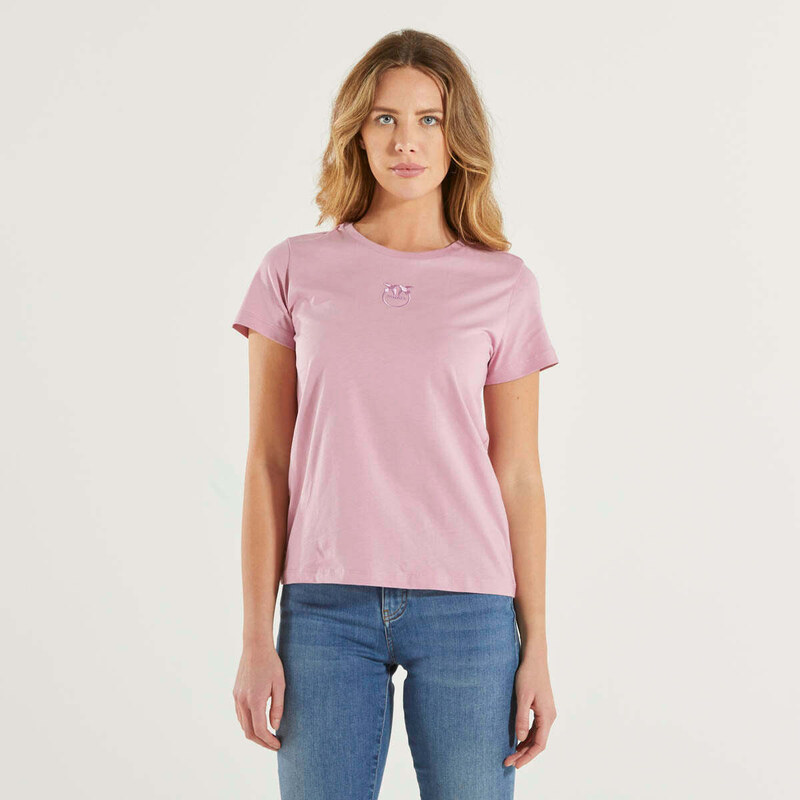 Pinko t-shirt cities tessuto rosa