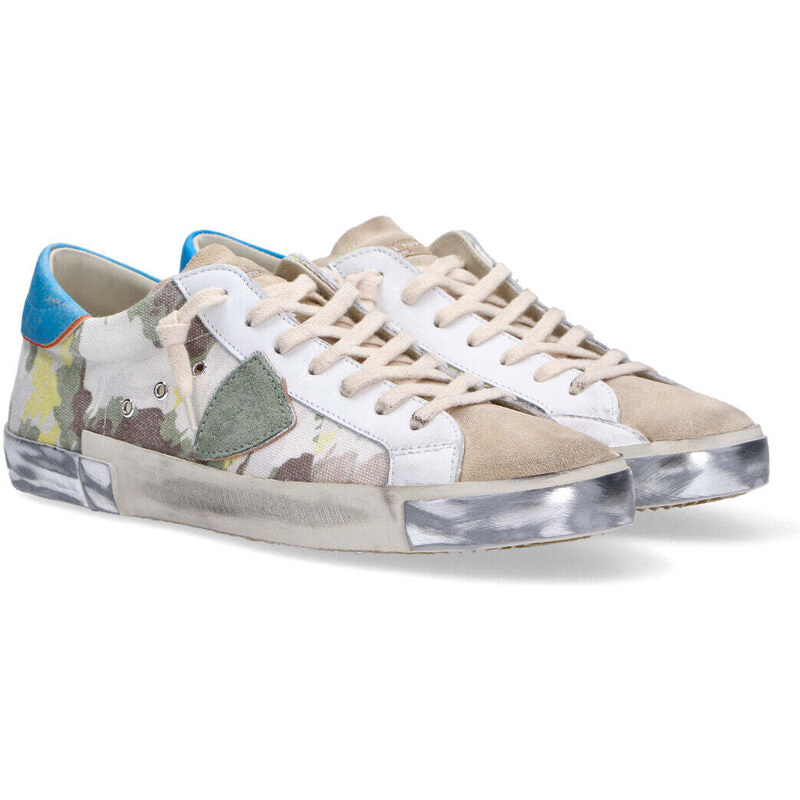 Philippe Model sneakers camuflage beige bianco
