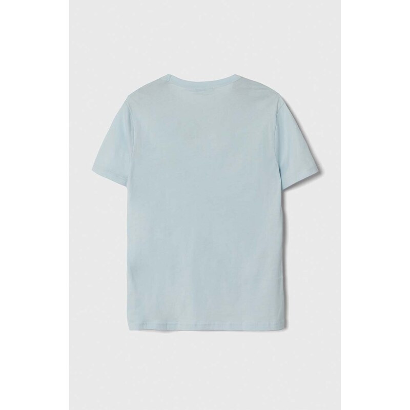 United Colors of Benetton t-shirt in cotone uomo colore turchese