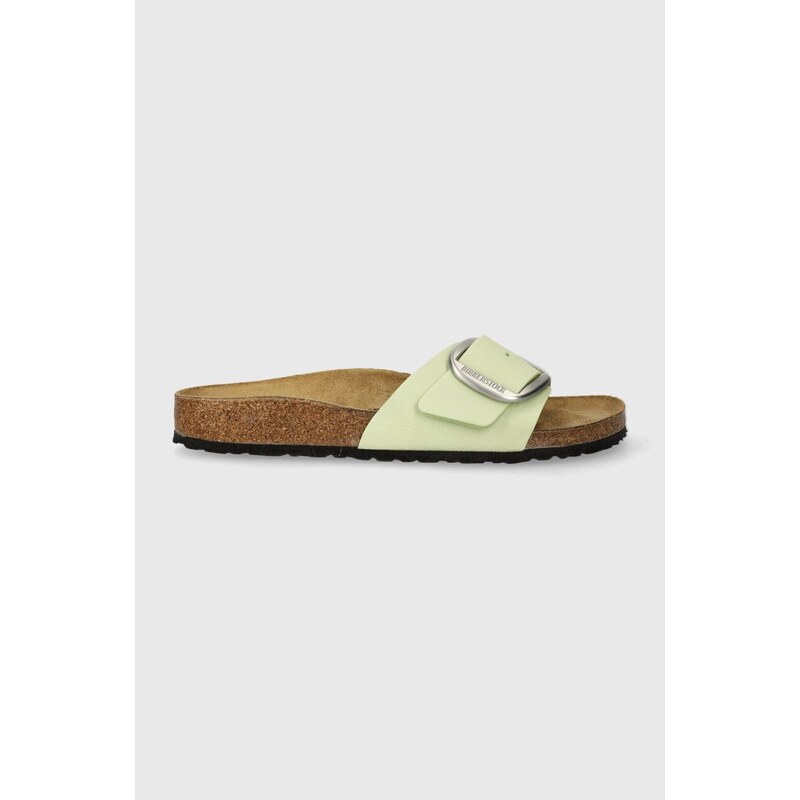 Birkenstock Infradito In Pelle Madrid Big Buckle Donna Colore Verde birkenstock-infradito-in-pelle-madrid-big-buckle-donna-colore-verde