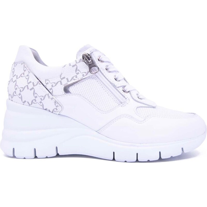 Nerogiardini Sneakers bianca con rialzo sul tallone
