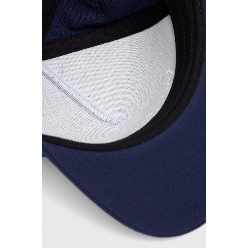 Vans cappello con visiera con aggiunta di cotone colore blu navy con applicazione