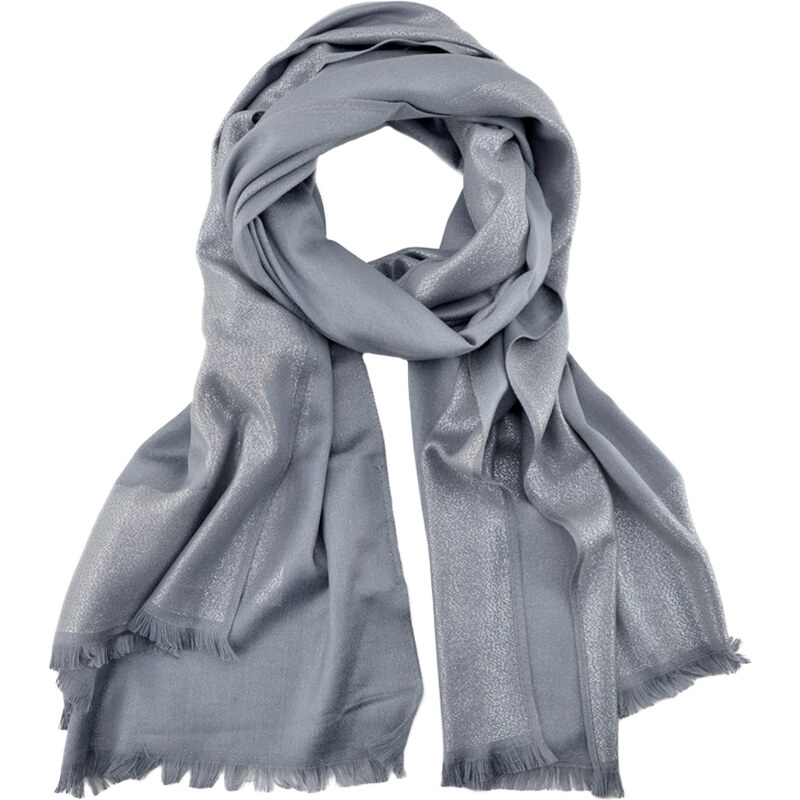 Sciarpa Uomo Multirighe Grigio Chiaro – Maxi Formato 200x70 Cm – Morbida E Confezione Regalo