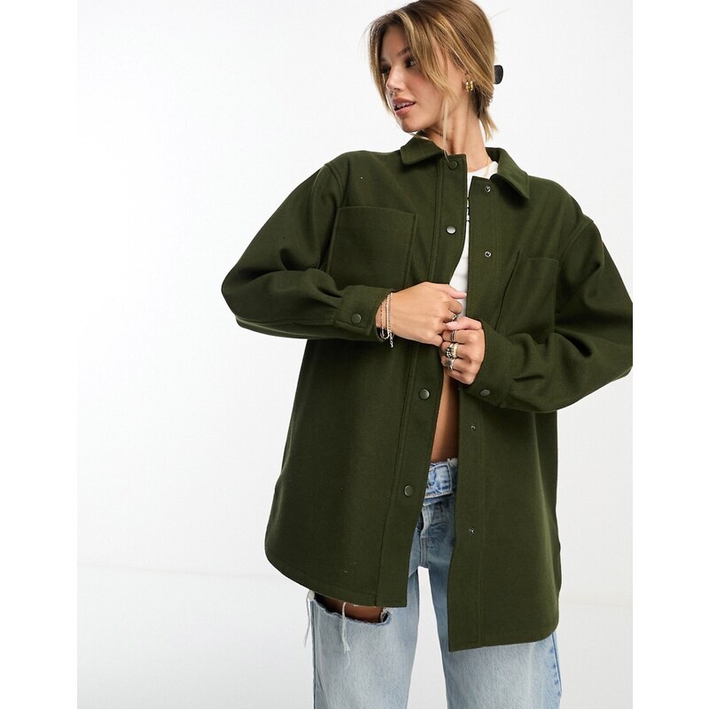 New Look - Camicia giacca kaki-Verde