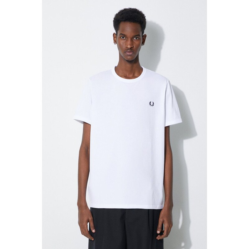 Fred Perry t-shirt in cotone Ringer T-Shirt uomo colore bianco con applicazione M3519.100