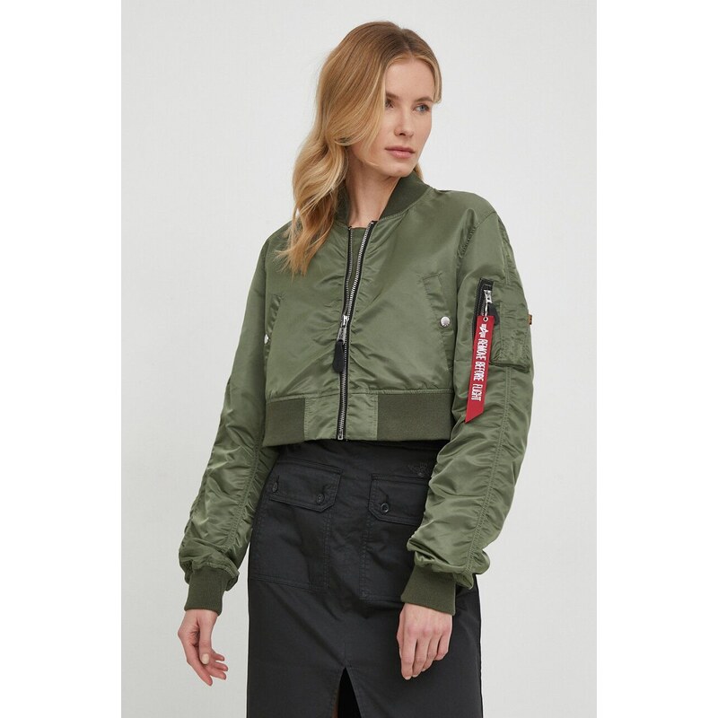 Alpha Industries giacca bomber MA-1 BOXY WMN donna colore verde