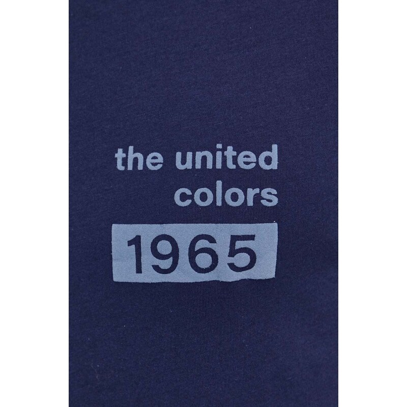 United Colors of Benetton t-shirt in cotone uomo colore blu navy