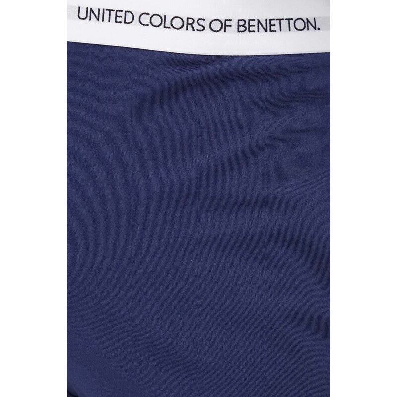 United Colors of Benetton pantaloncini lounge in cotone colore blu navy