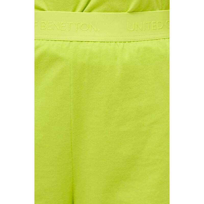 United Colors of Benetton pantaloncini lounge in cotone colore verde