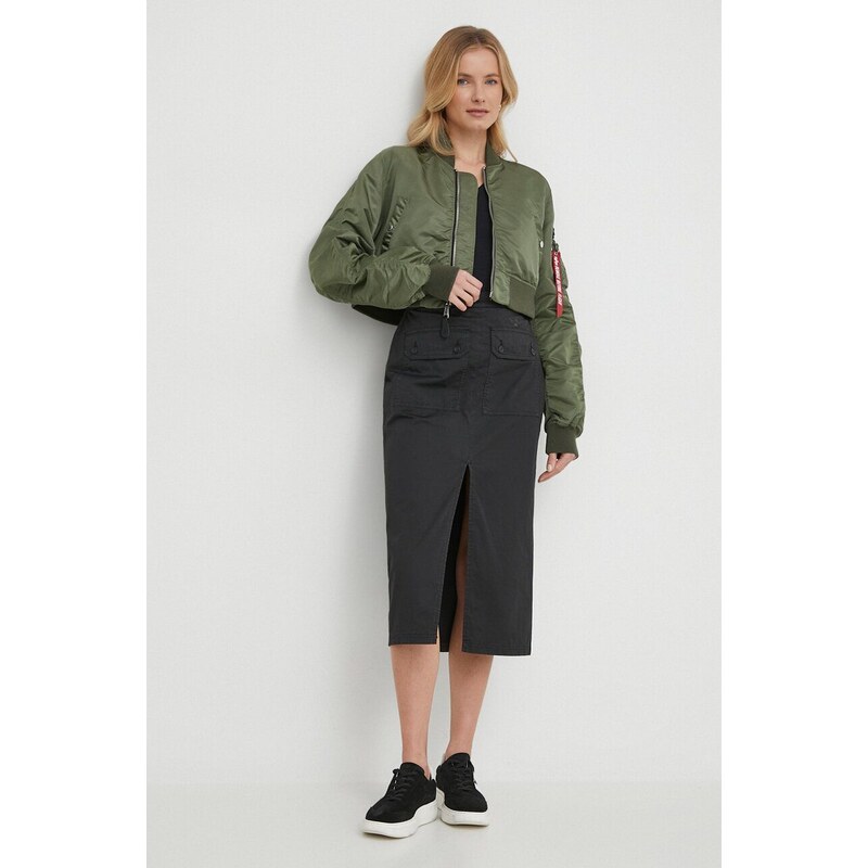 Alpha Industries giacca bomber MA-1 BOXY WMN donna colore verde