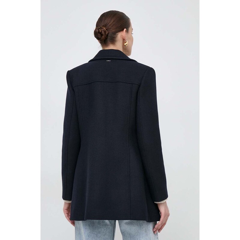 Morgan cappotto in lana colore blu navy