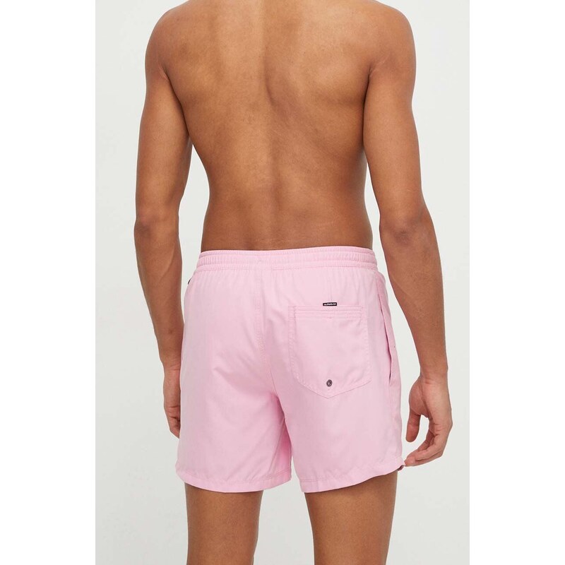 Quiksilver pantaloncini da bagno colore rosa