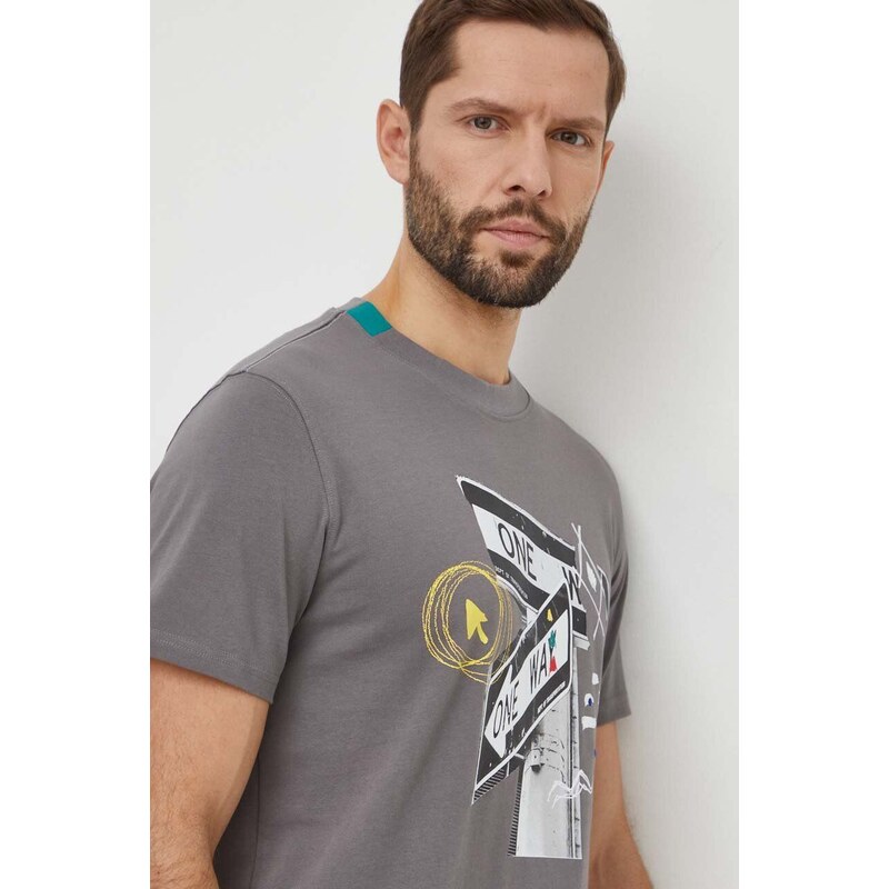 Desigual T-Shirt Uomo - Regular Fit, Girocollo, Manica Corta, Multicolore, Chiusura Con Bottone - 2